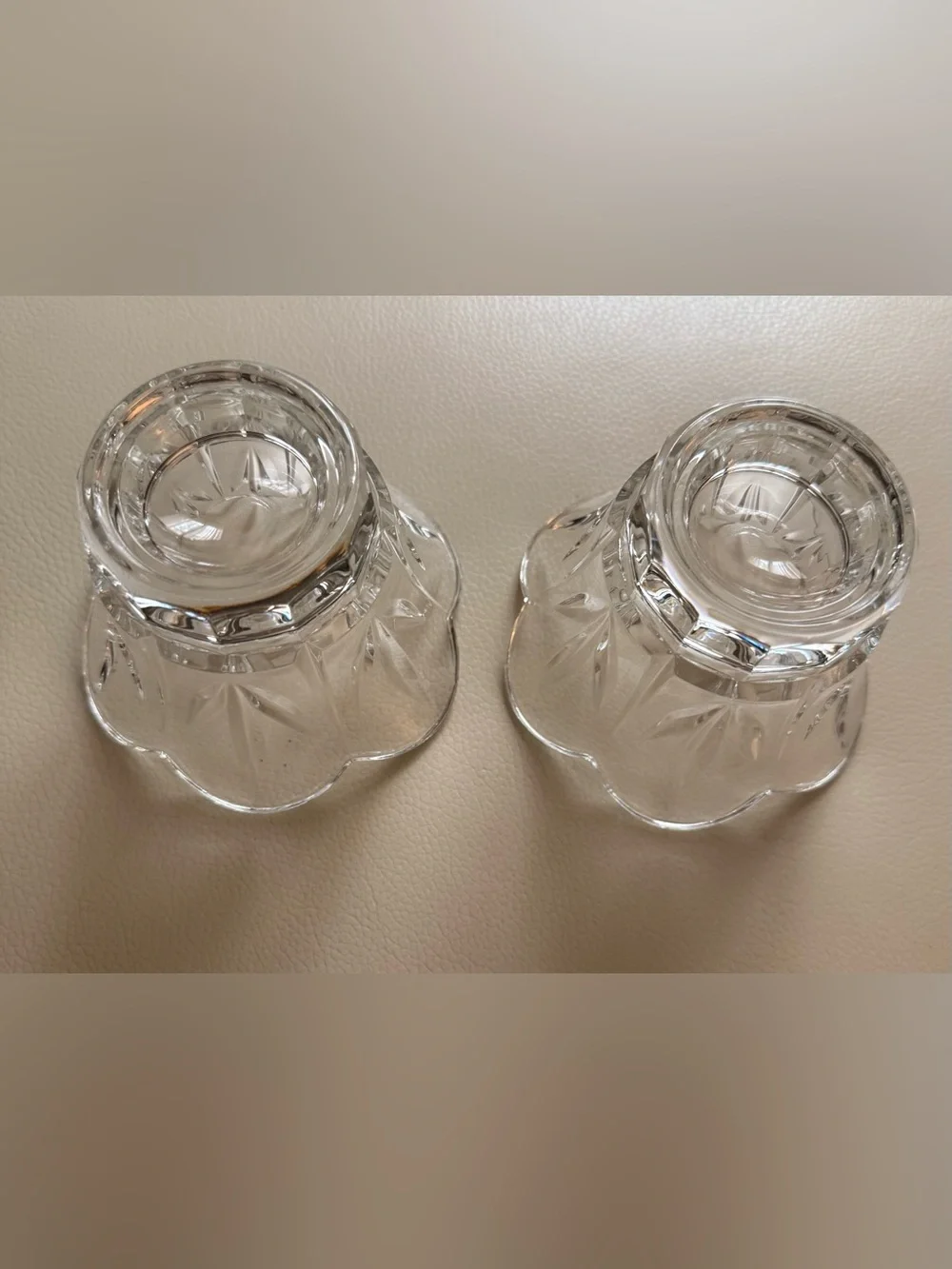 Crystal Heart-Shaped Decorative votive candleholders - Set of 2